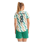ORKY Women Soccer Jersey with Short, Customize Name Number Shirt, Football Training Kit Melody Green